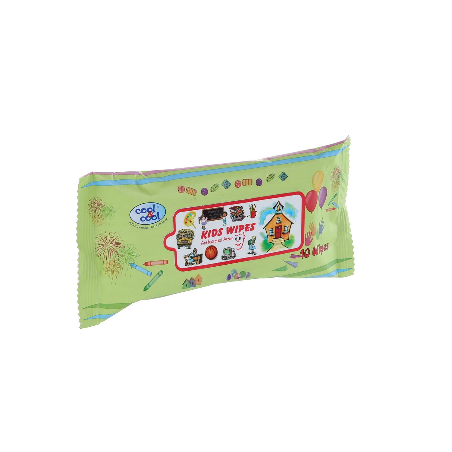 Cool & Cool Kids Wipes Antibacterial 10 Wipes