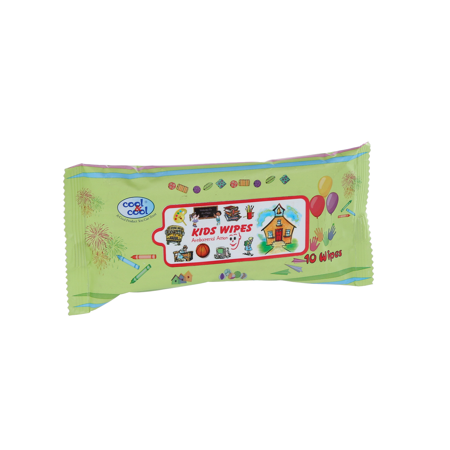 Cool & Cool Kids Wipes Antibacterial 10 Wipes