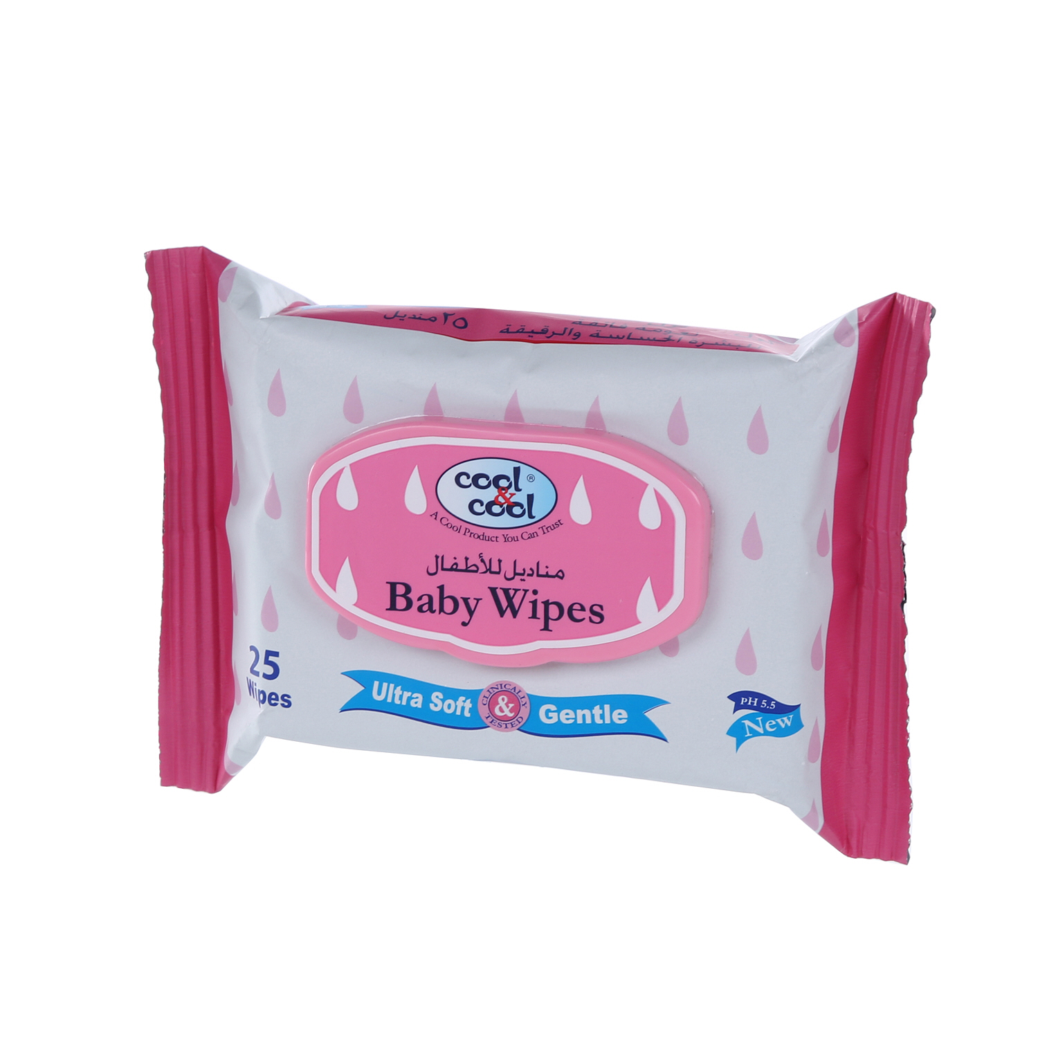 Cool & Cool Baby Wipes 25 Pack