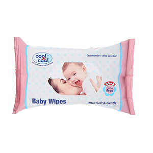 Cool & Cool Baby Wipes 64+8