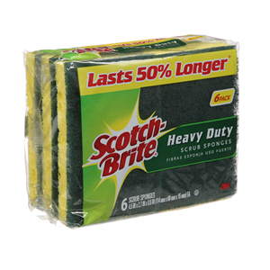 3M Scotch Brite Heavy Duty Scrub Sponge 3 Pack