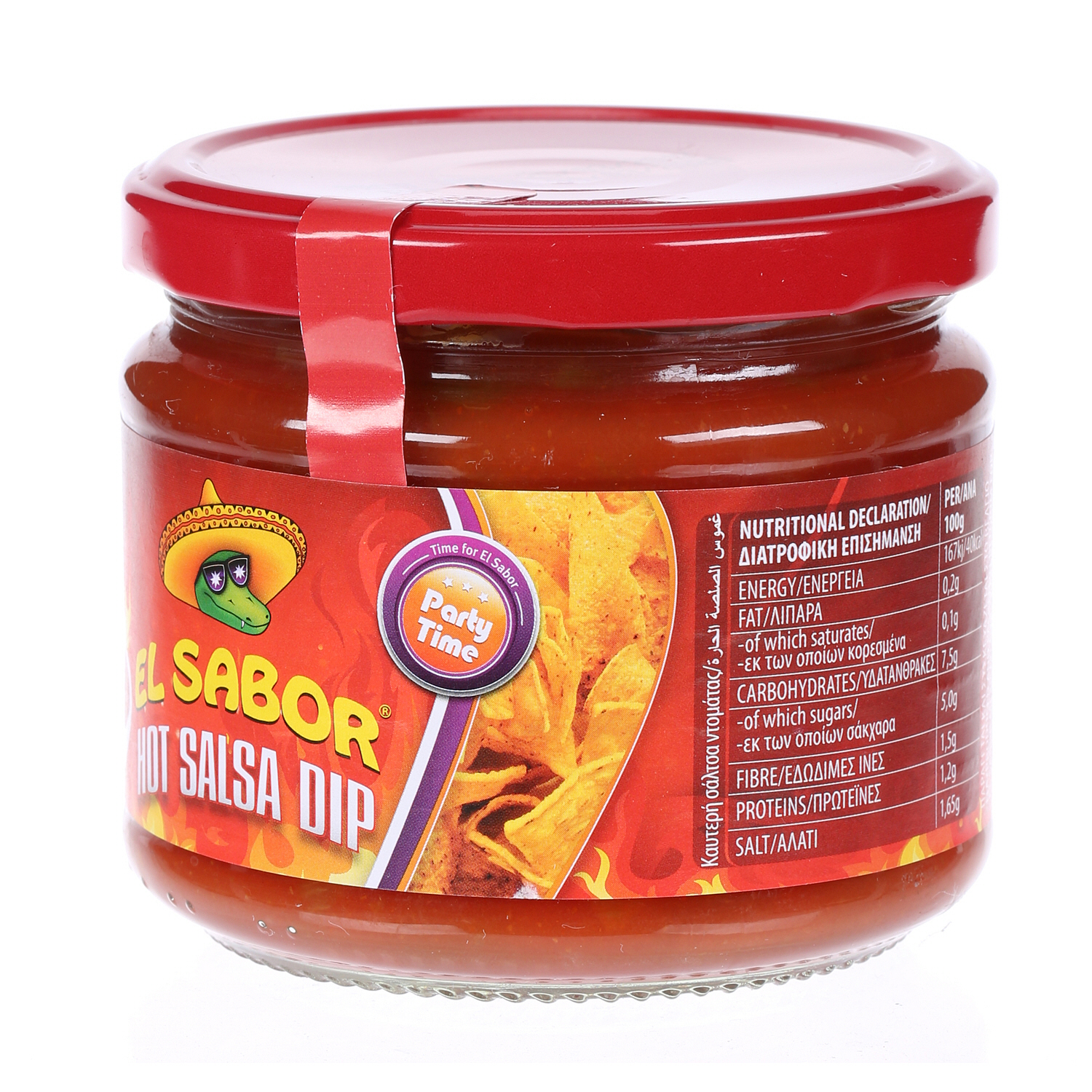 El Sabor Hot Salsa Dip Jar 300 g
