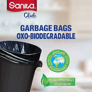 Sanita Club Garbage Bags Biodegradable 55 Gallons 15 Bags