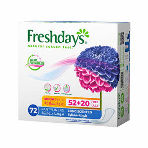 Freshdays Daily Liners Long Scented 72 Pads