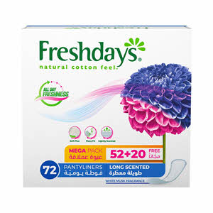 Freshdays Daily Liners Long Scented 72 Pads