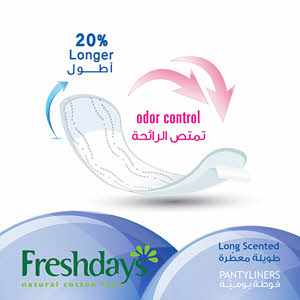 Freshdays Daily Liners Long Scented 72 Pads
