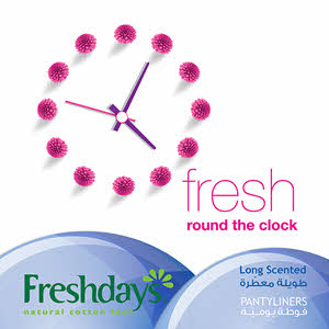 Freshdays Daily Liners Long Scented 72 Pads