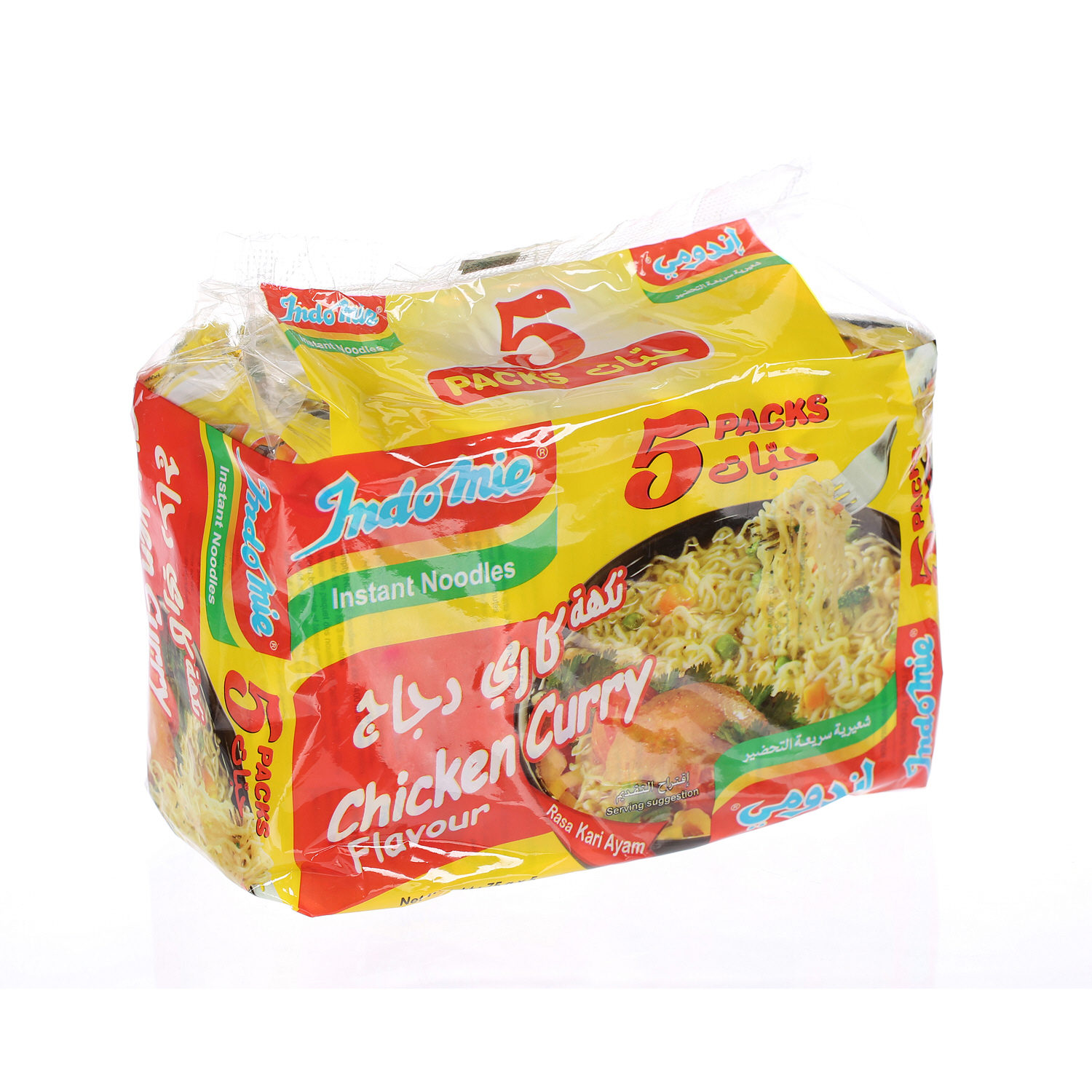 Indomie Instant Noodles Chicken Curry Flavor 75 g × 5 Pack