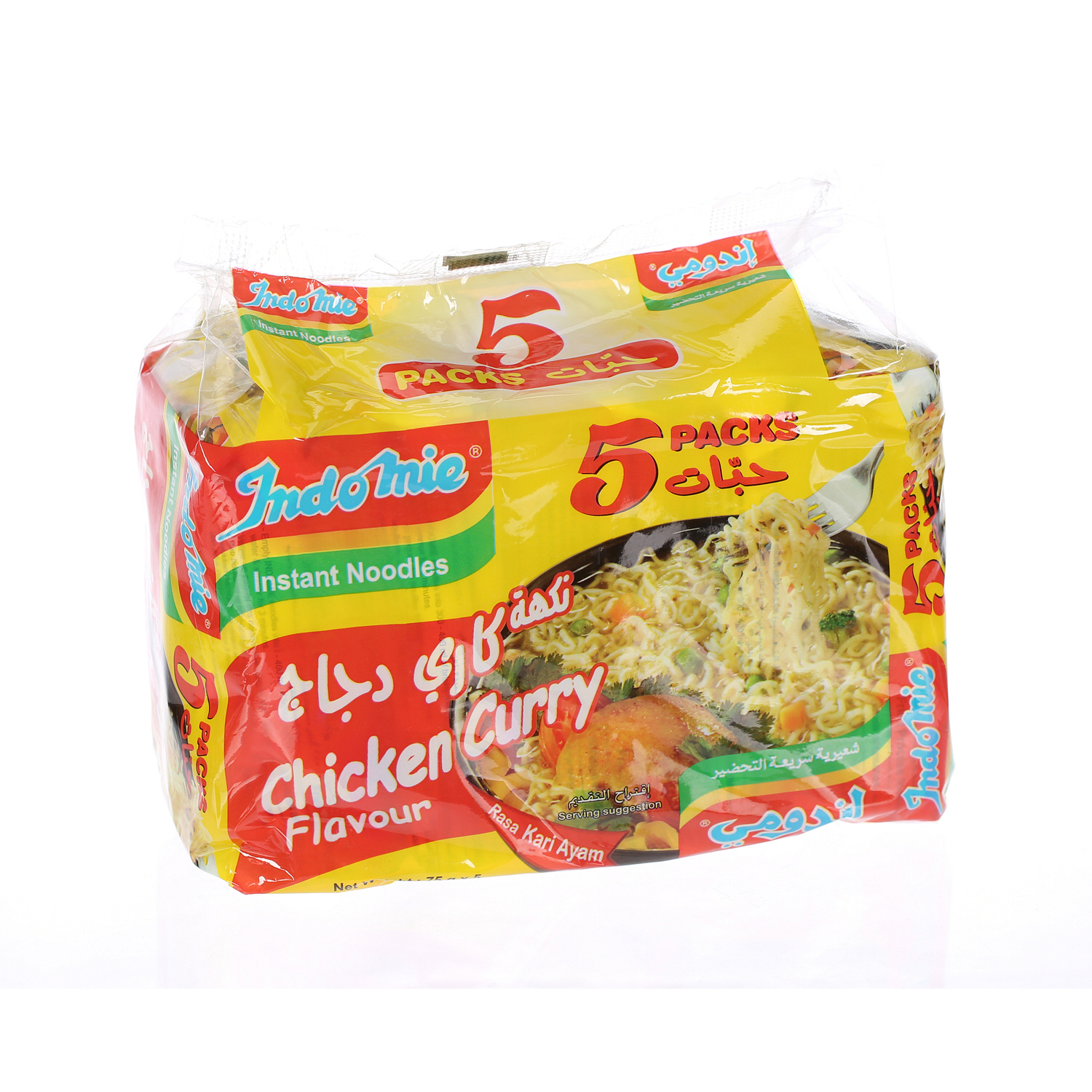 Indomie Instant Noodles Chicken Curry Flavor 75 g × 5 Pack