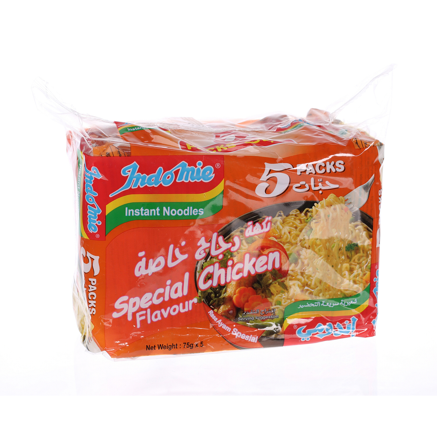 Indomie Instant Noodles Special Chicken Flavor 75 g × 5 Pack