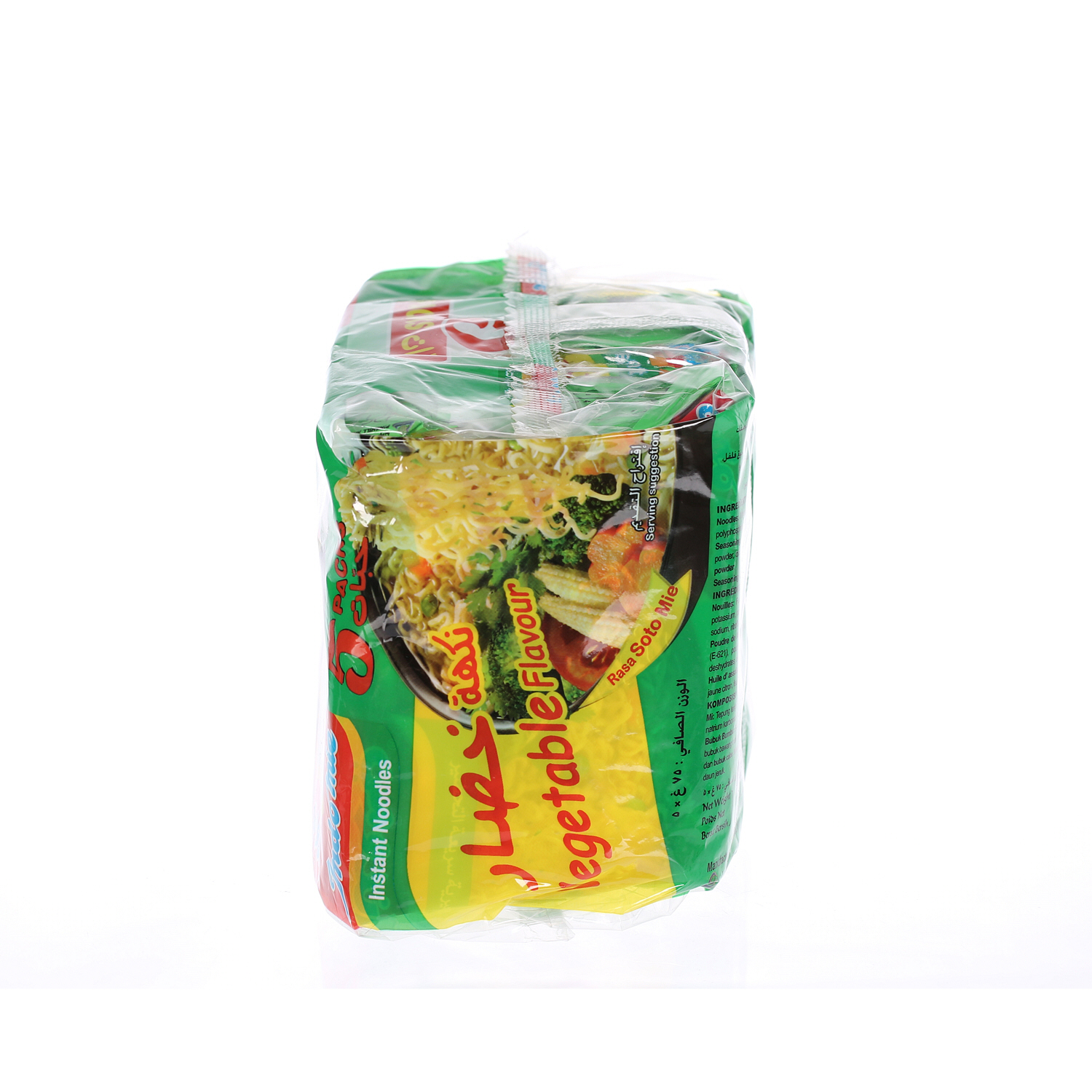 Indomie Instant Noodles Vegetable Flavor 75 g × 5 Pack