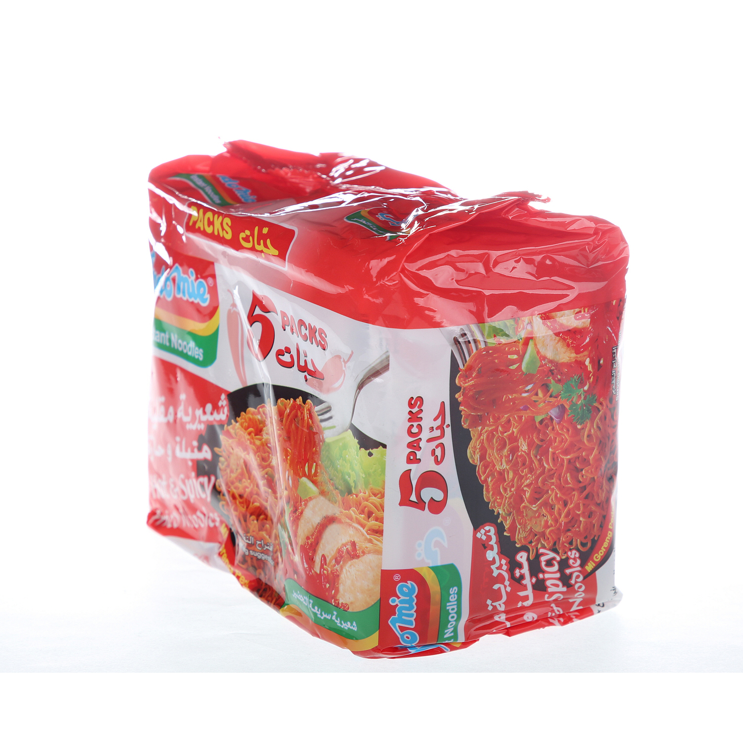 Indomie Noodles Hot Fried Flavor 75 g × 5 Pack