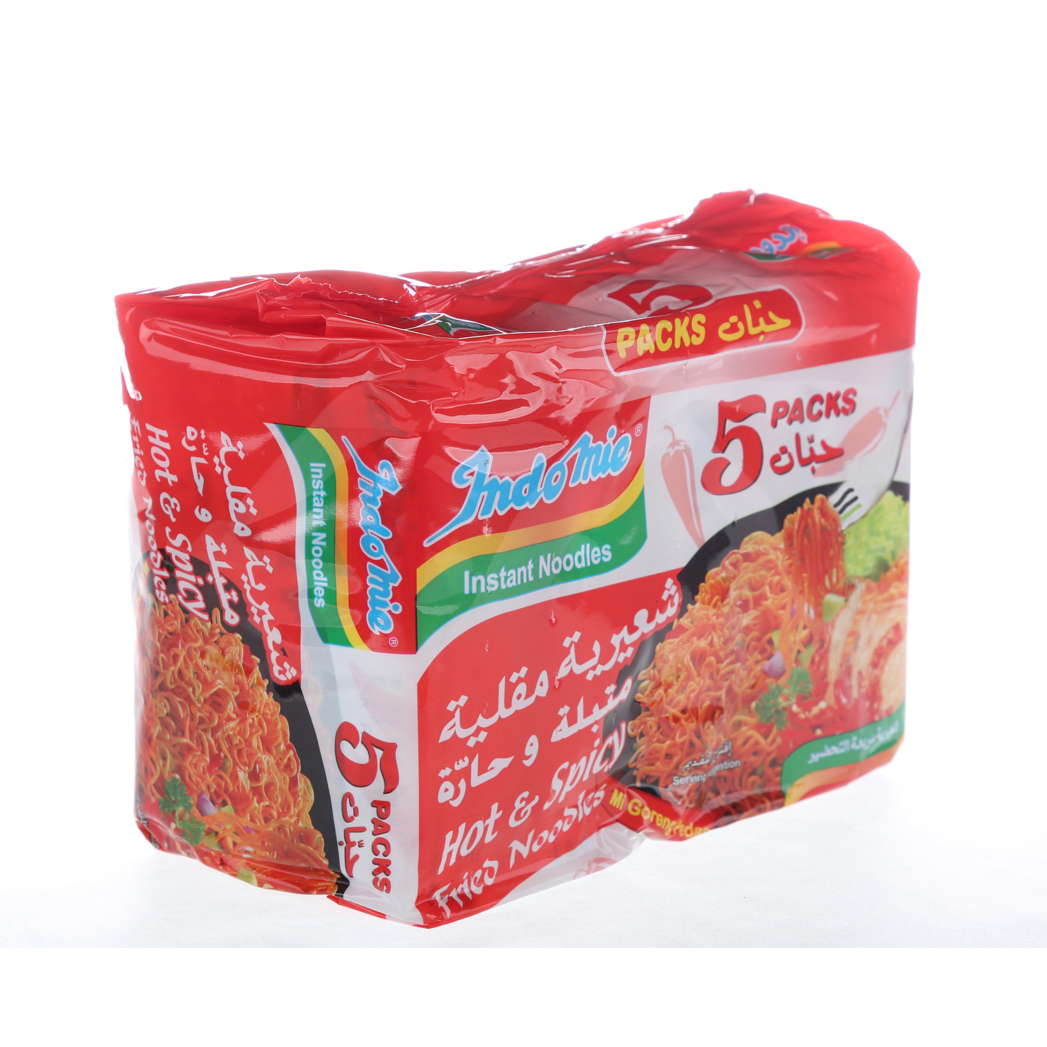 Indomie Noodles Hot Fried Flavor 75 g × 5 Pack