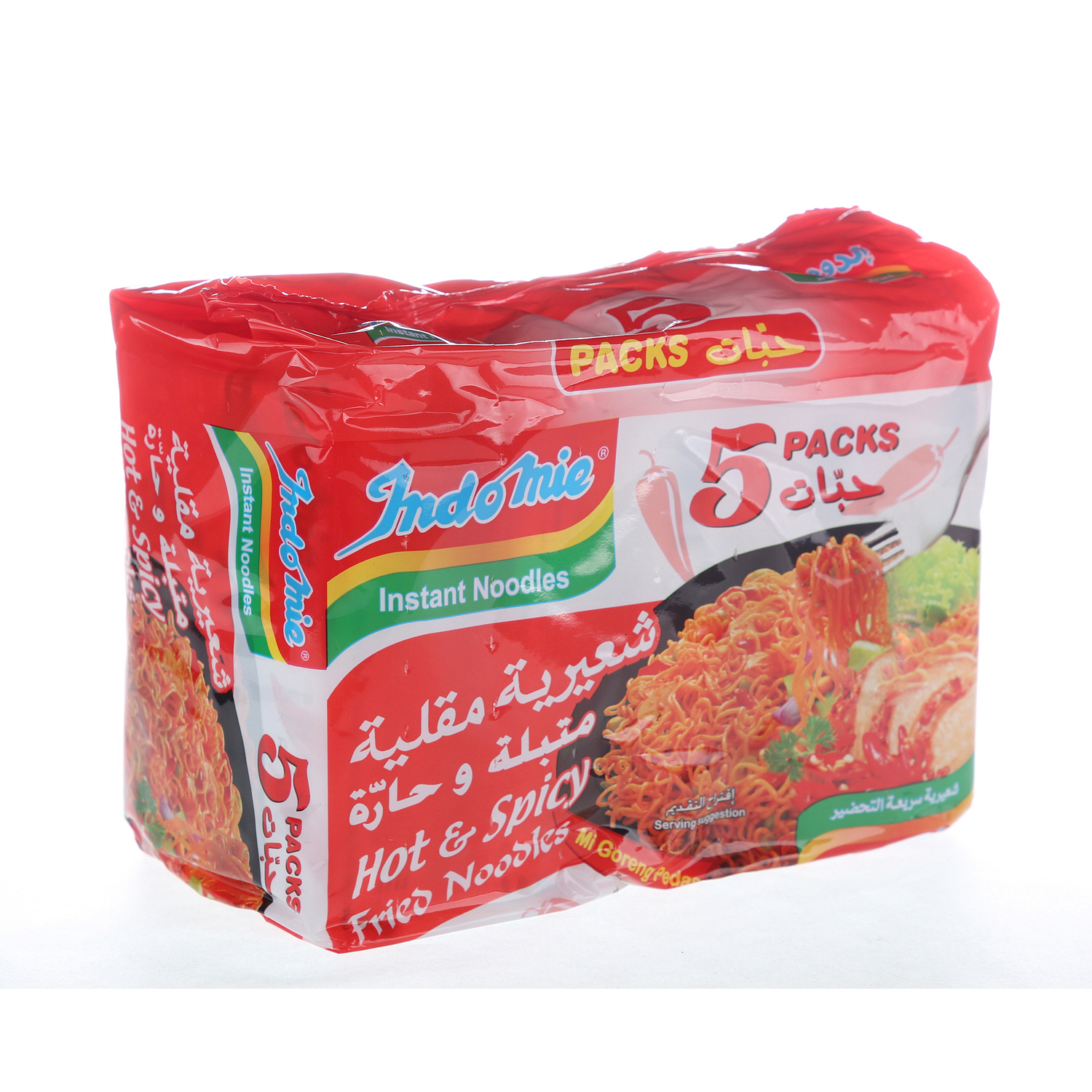 Indomie Noodles Hot Fried Flavor 75 g × 5 Pack