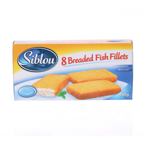 Siblou Breaded Fish Fillet 400 g × 8 Pack