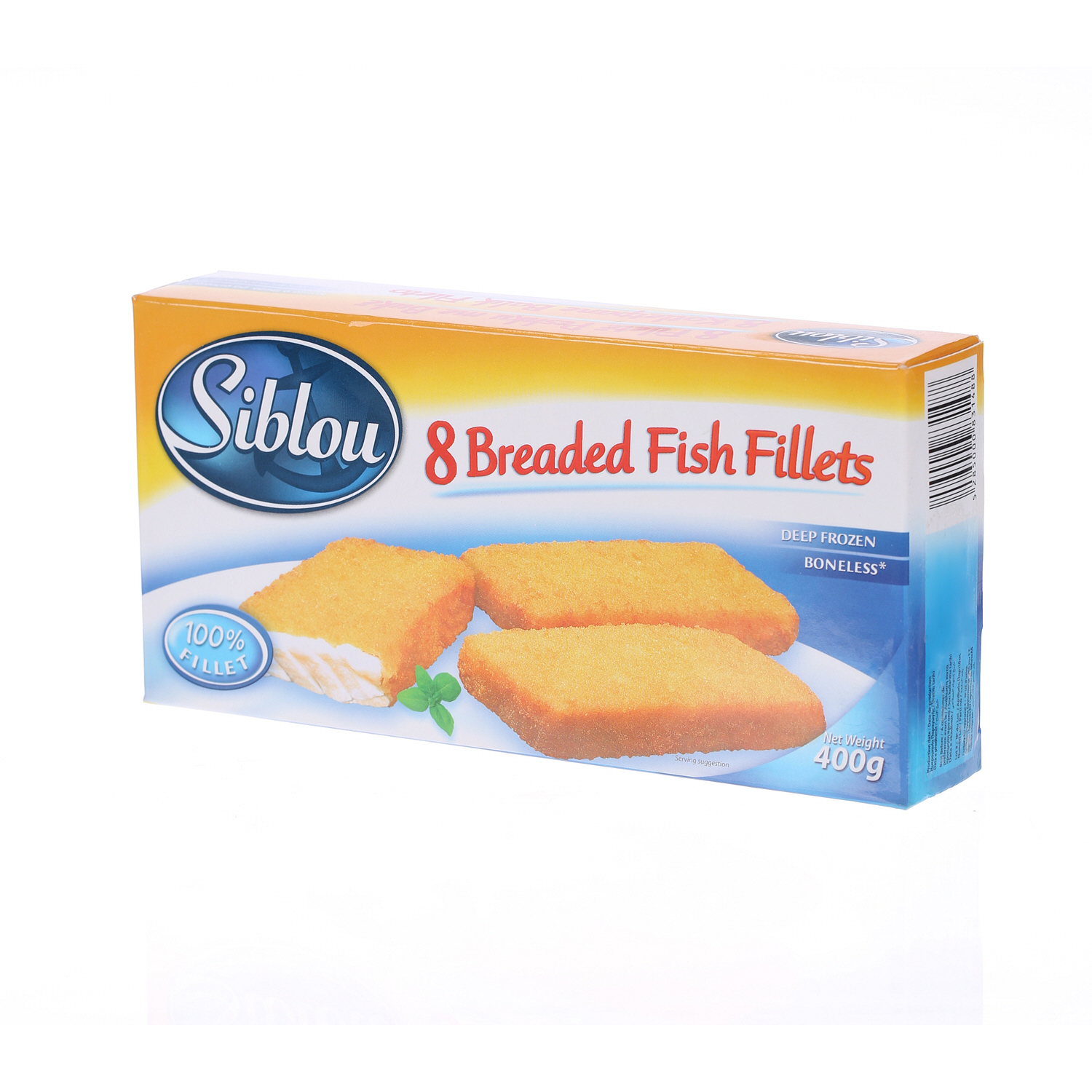 Siblou Breaded Fish Fillet 400 g × 8 Pack