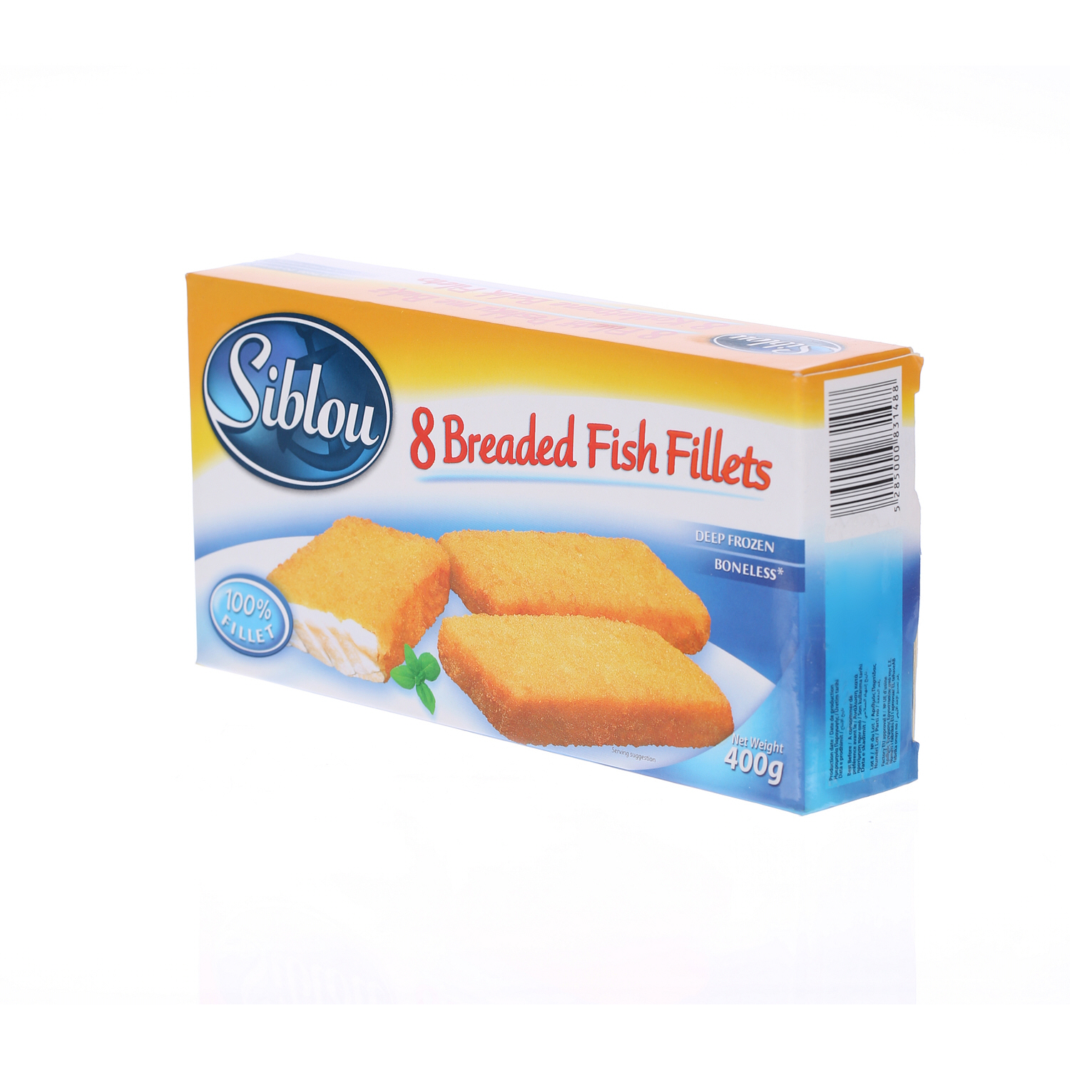 Siblou Breaded Fish Fillet 400 g × 8 Pack