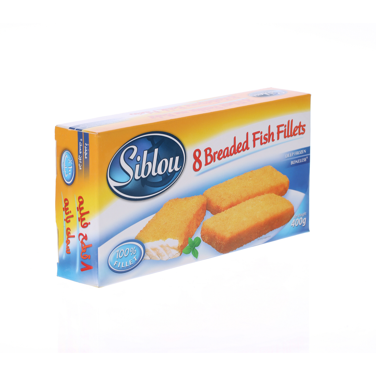 Siblou Breaded Fish Fillet 400 g × 8 Pack