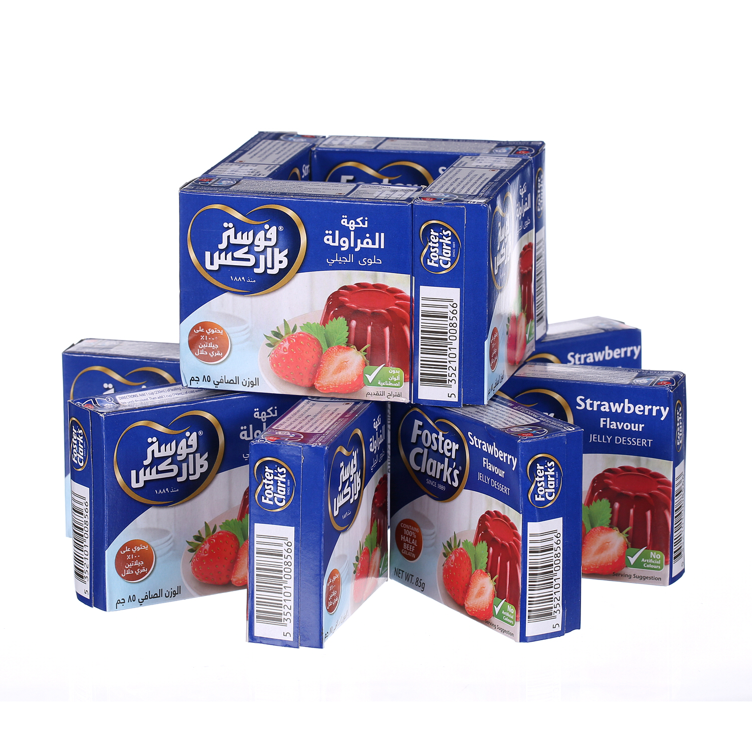 Foster Clarks Strawberry Jelly Powder 85 g × 12 Pack