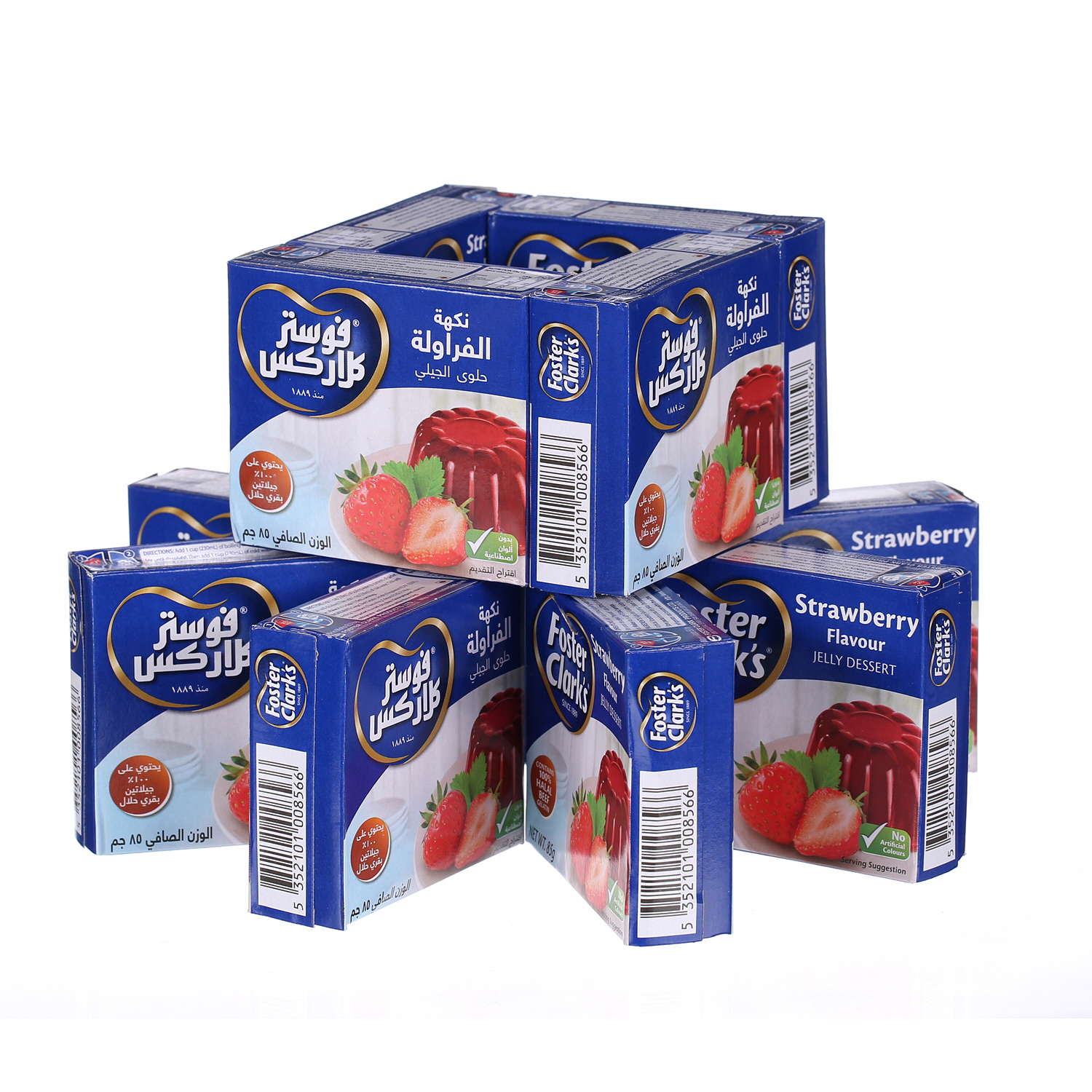 Foster Clarks Strawberry Jelly Powder 85 g × 12 Pack