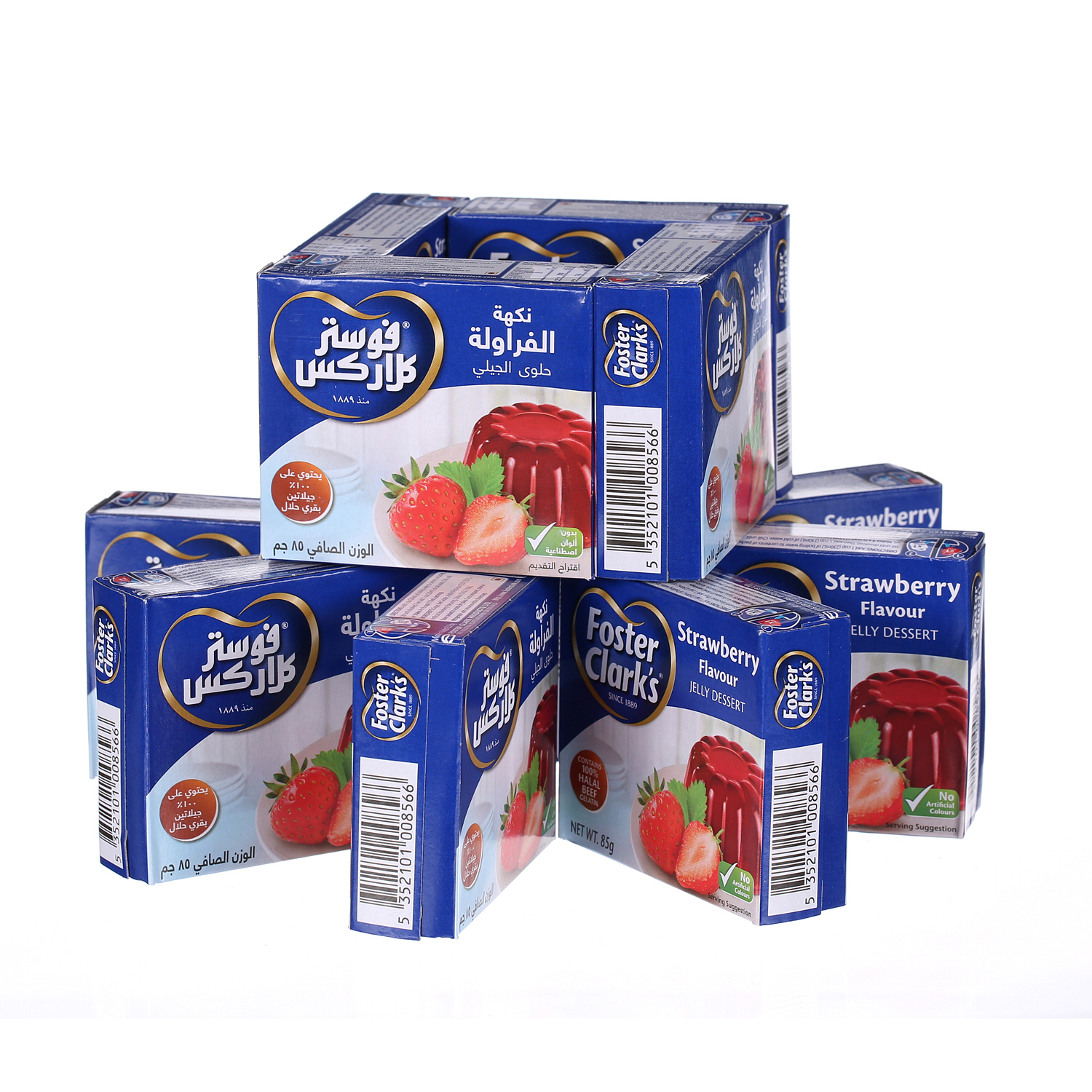 Foster Clarks Strawberry Jelly Powder 85 g × 12 Pack