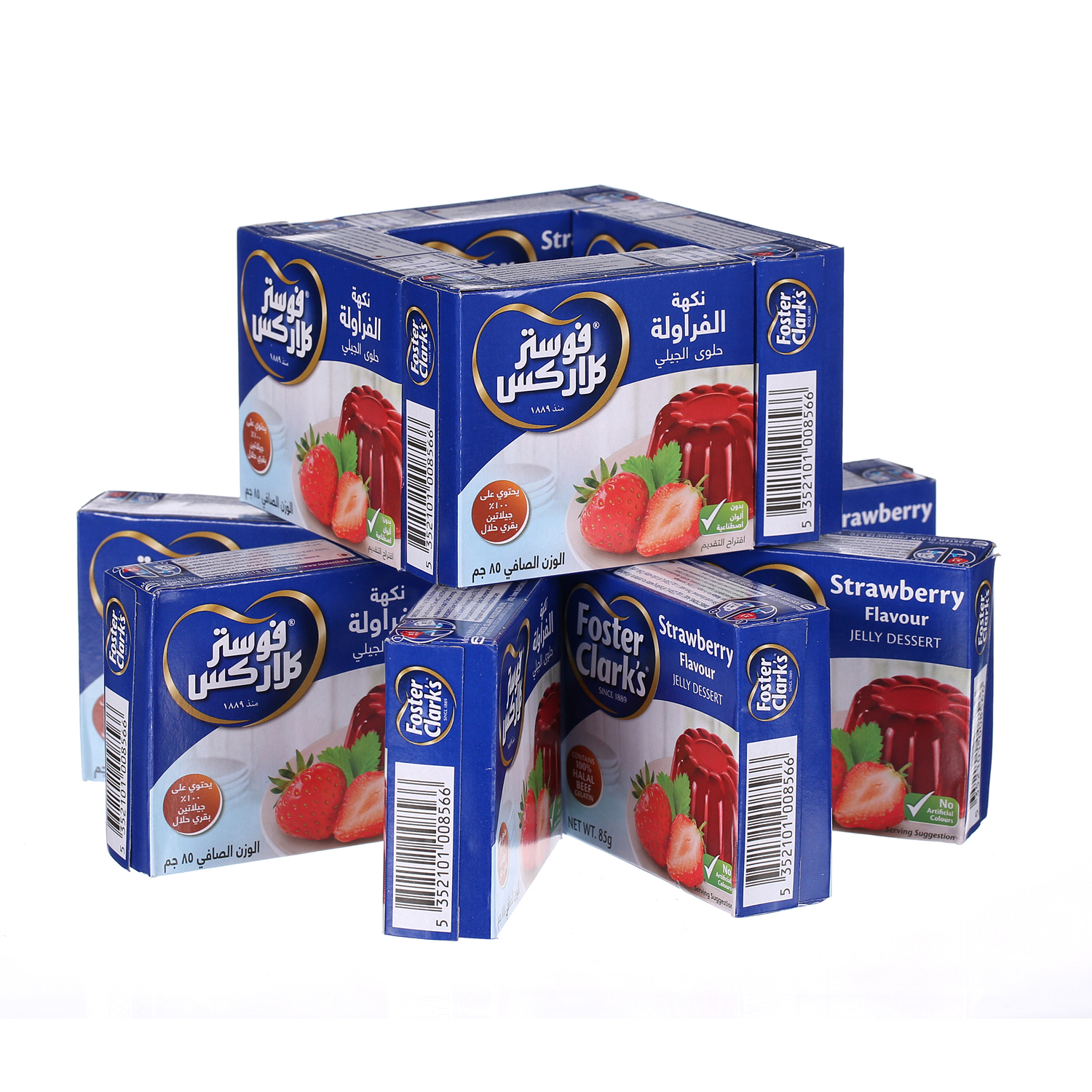 Foster Clarks Strawberry Jelly Powder 85 g × 12 Pack