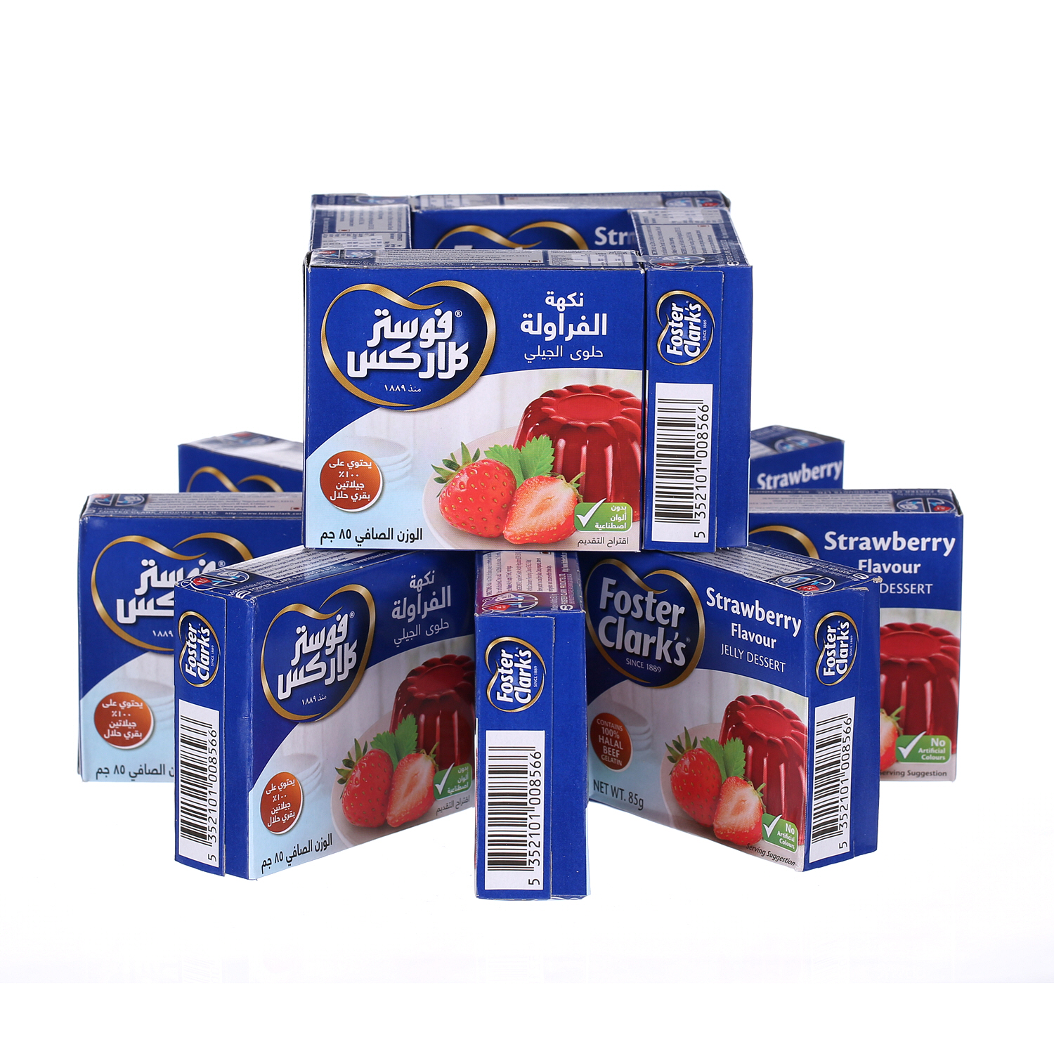 Foster Clarks Strawberry Jelly Powder 85 g × 12 Pack
