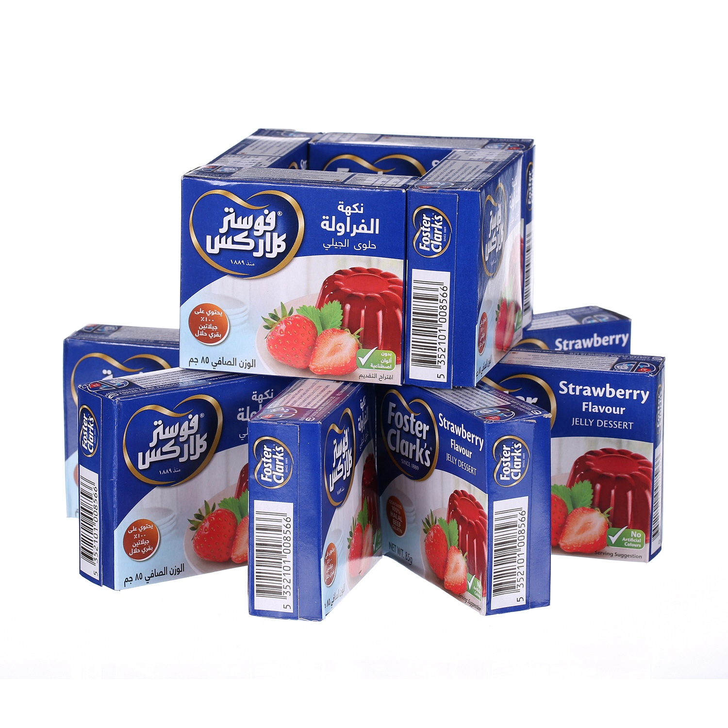 Foster Clarks Strawberry Jelly Powder 85 g × 12 Pack