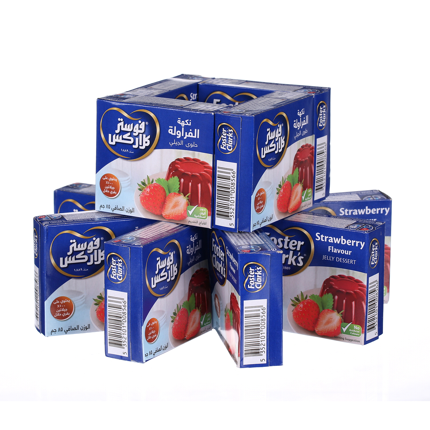 Foster Clarks Strawberry Jelly Powder 85 g × 12 Pack