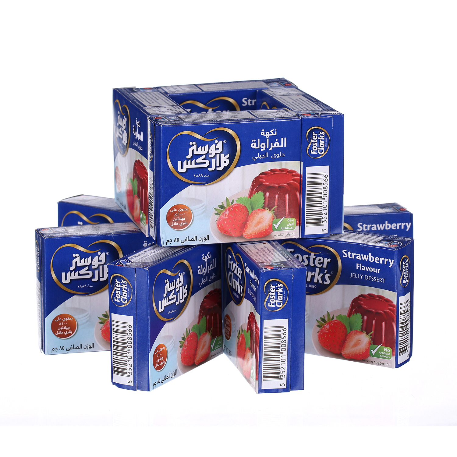 Foster Clarks Strawberry Jelly Powder 85 g × 12 Pack