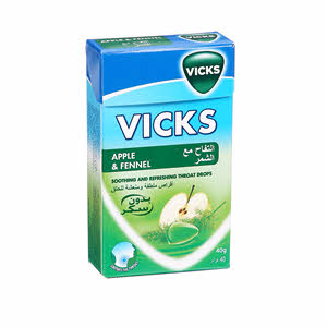 Vicks Throat Drops Apple& Fennel 40gm