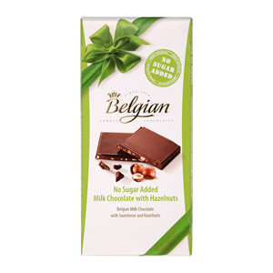 Belgian Milk Chocolate With Hazelnut No Sugar Added 100 g