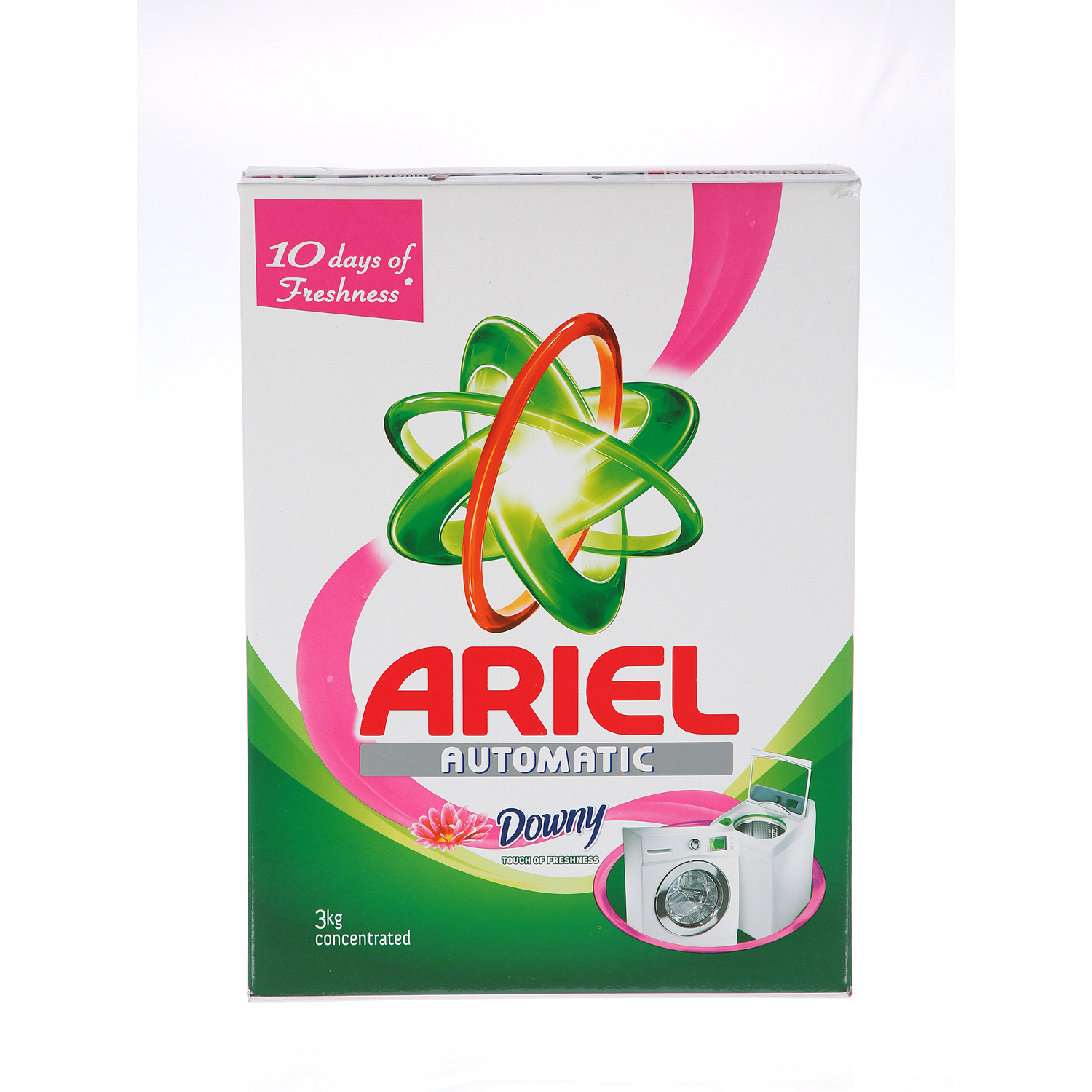 Ariel Detergent Concentrated Green Automatic With Downy Touch Of Refreshment 3 Kg