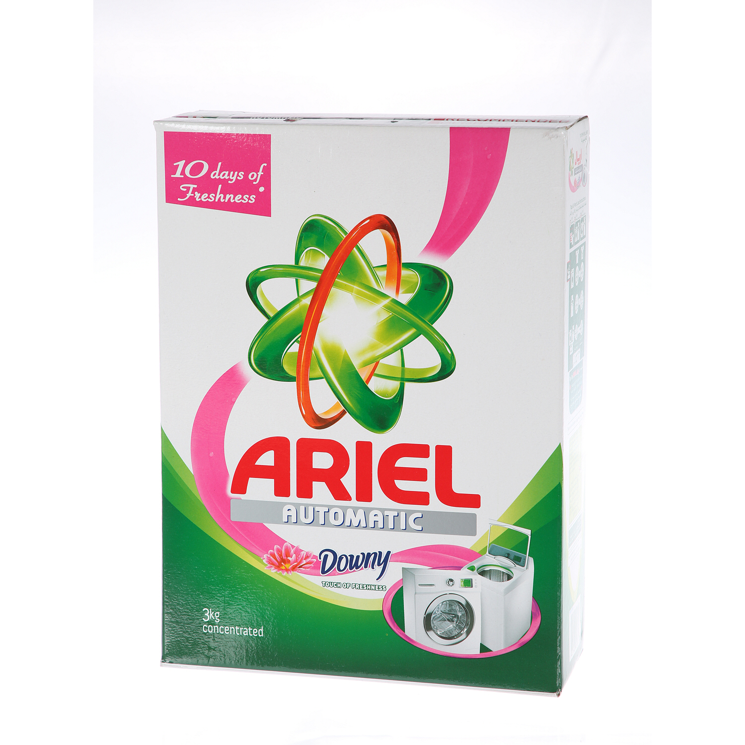 Ariel Detergent Concentrated Green Automatic With Downy Touch Of Refreshment 3 Kg