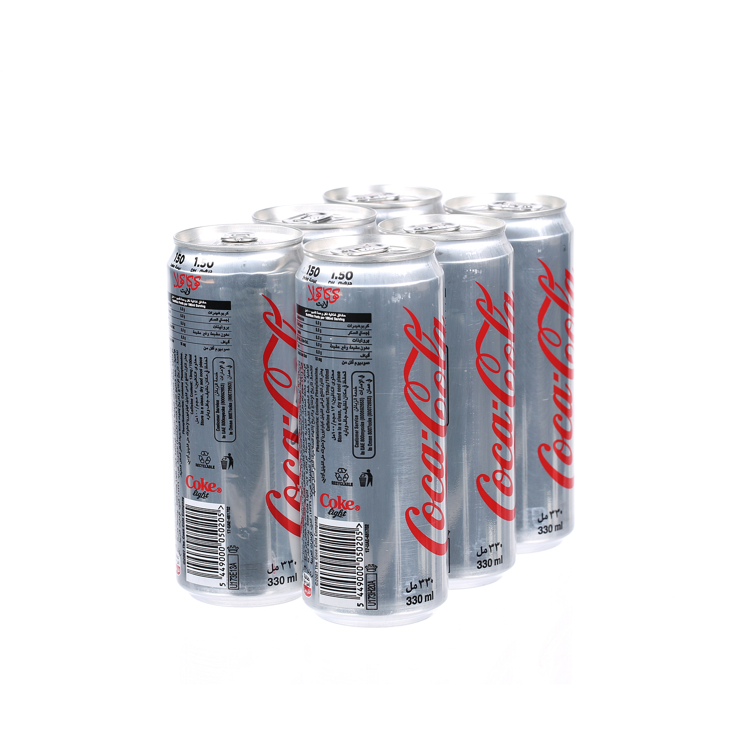 كوكا كولا لايت مشروب غازية 330 مل × 6 عبوات