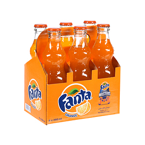 Fanta Orange Glass Bottle 250 ml × 6 Pack