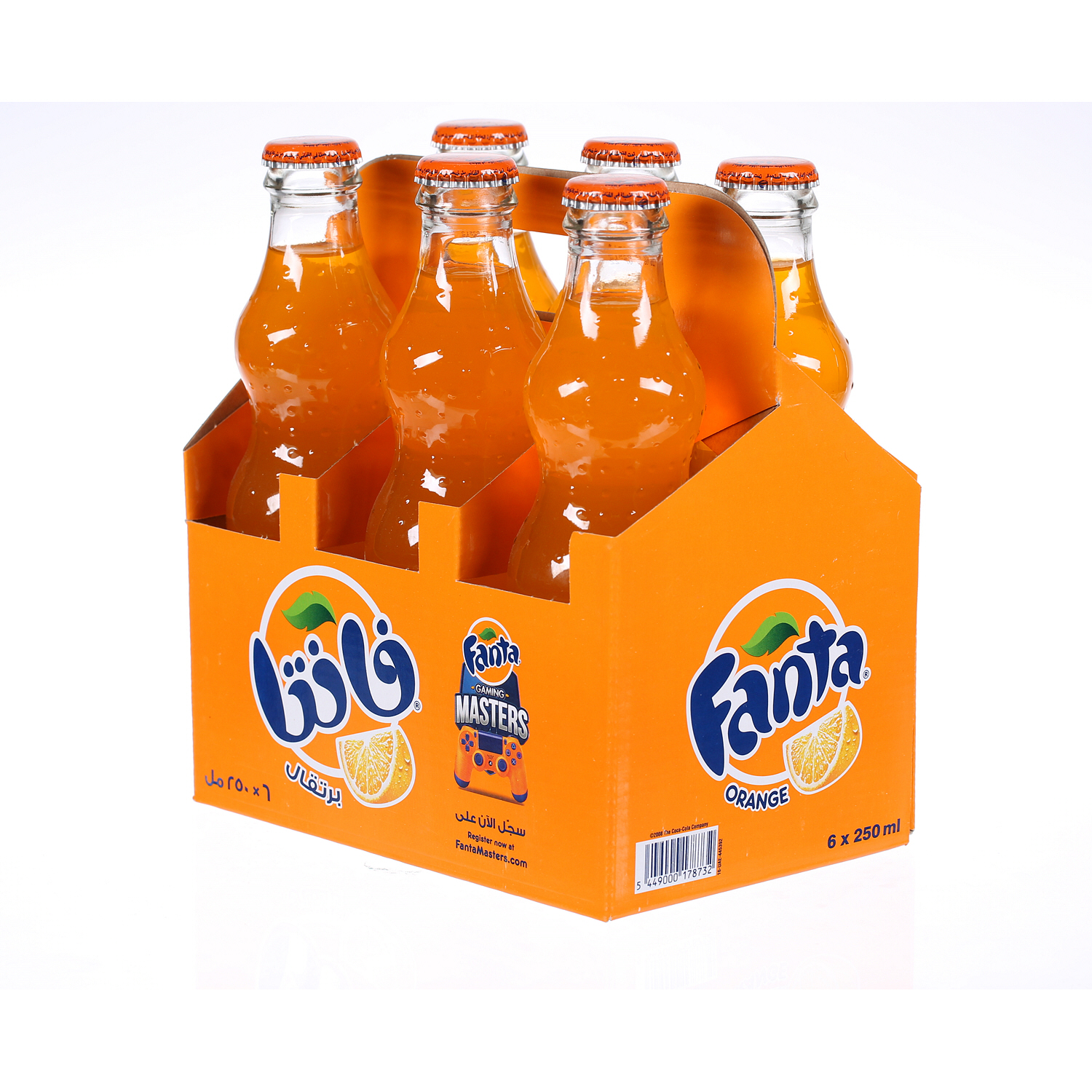 Fanta Orange Glass Bottle 250 ml × 6 Pack