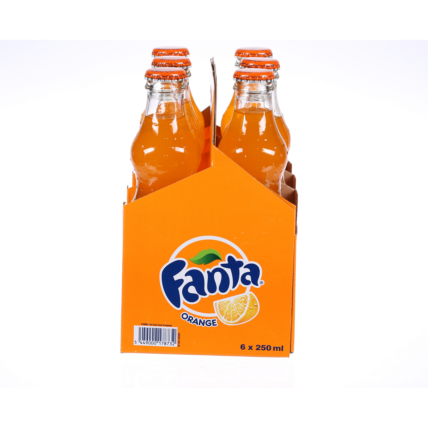 Fanta Orange Glass Bottle 250 ml × 6 Pack