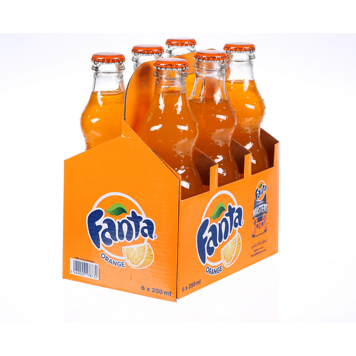 Fanta Orange Glass Bottle 250 ml × 6 Pack