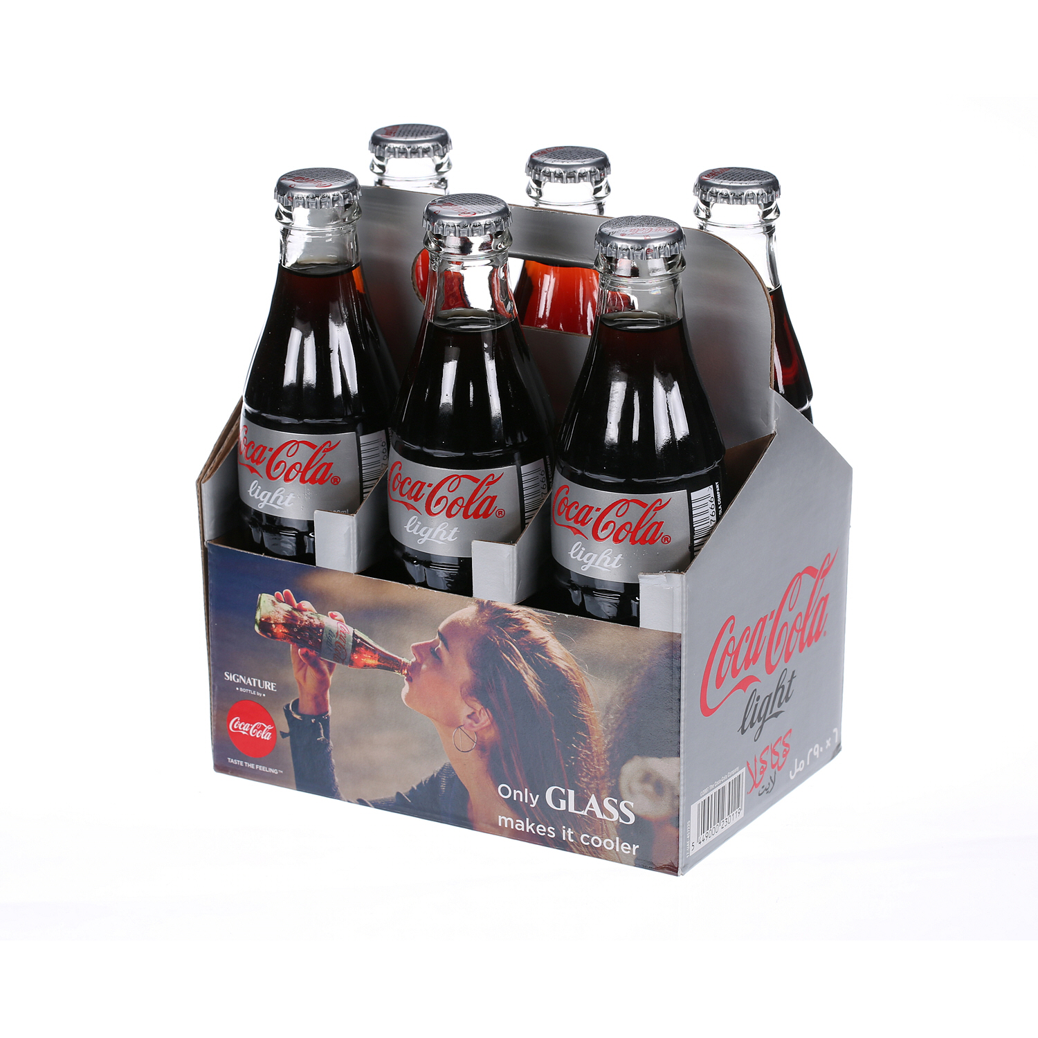 Coca-Cola Light Glass Bottle 250 ml × 6 Pack