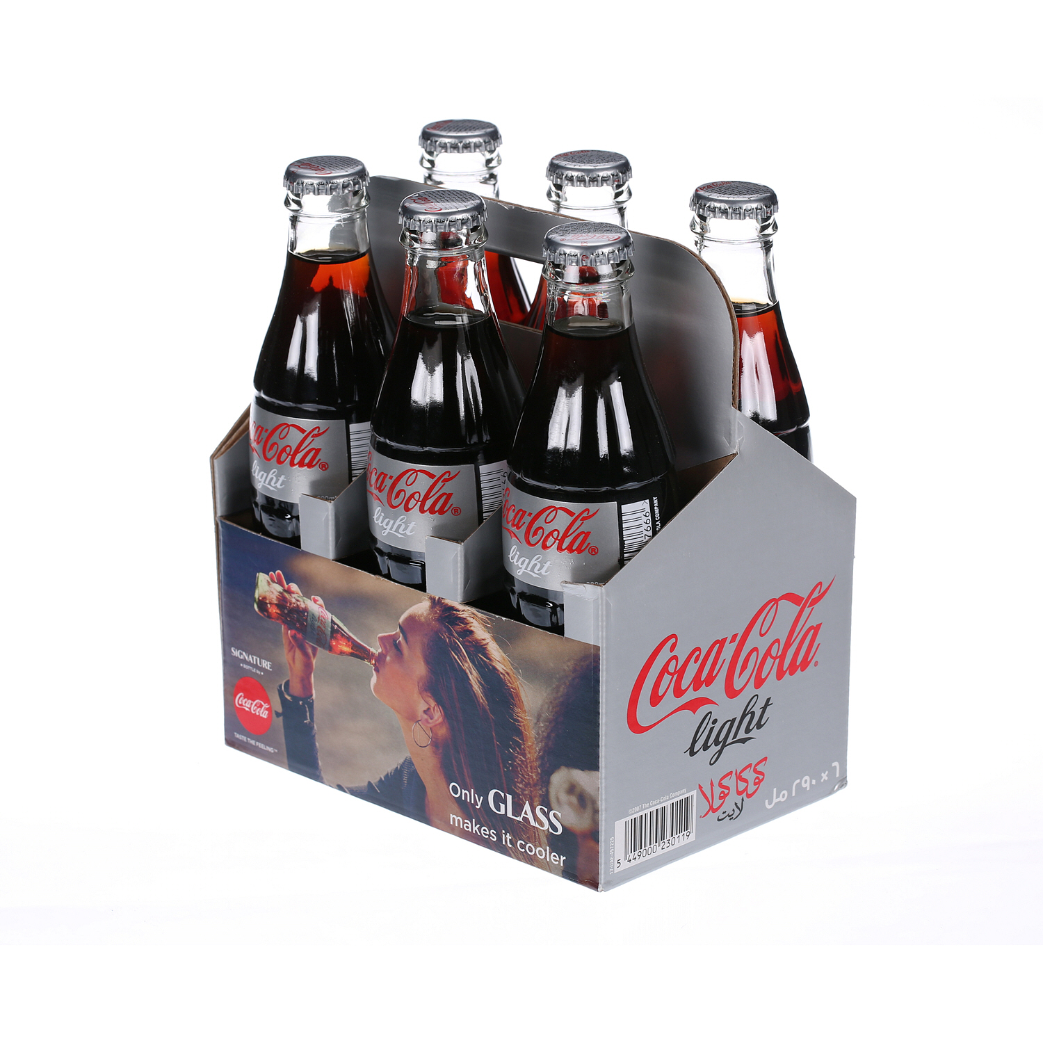 Coca-Cola Light Glass Bottle 250 ml × 6 Pack