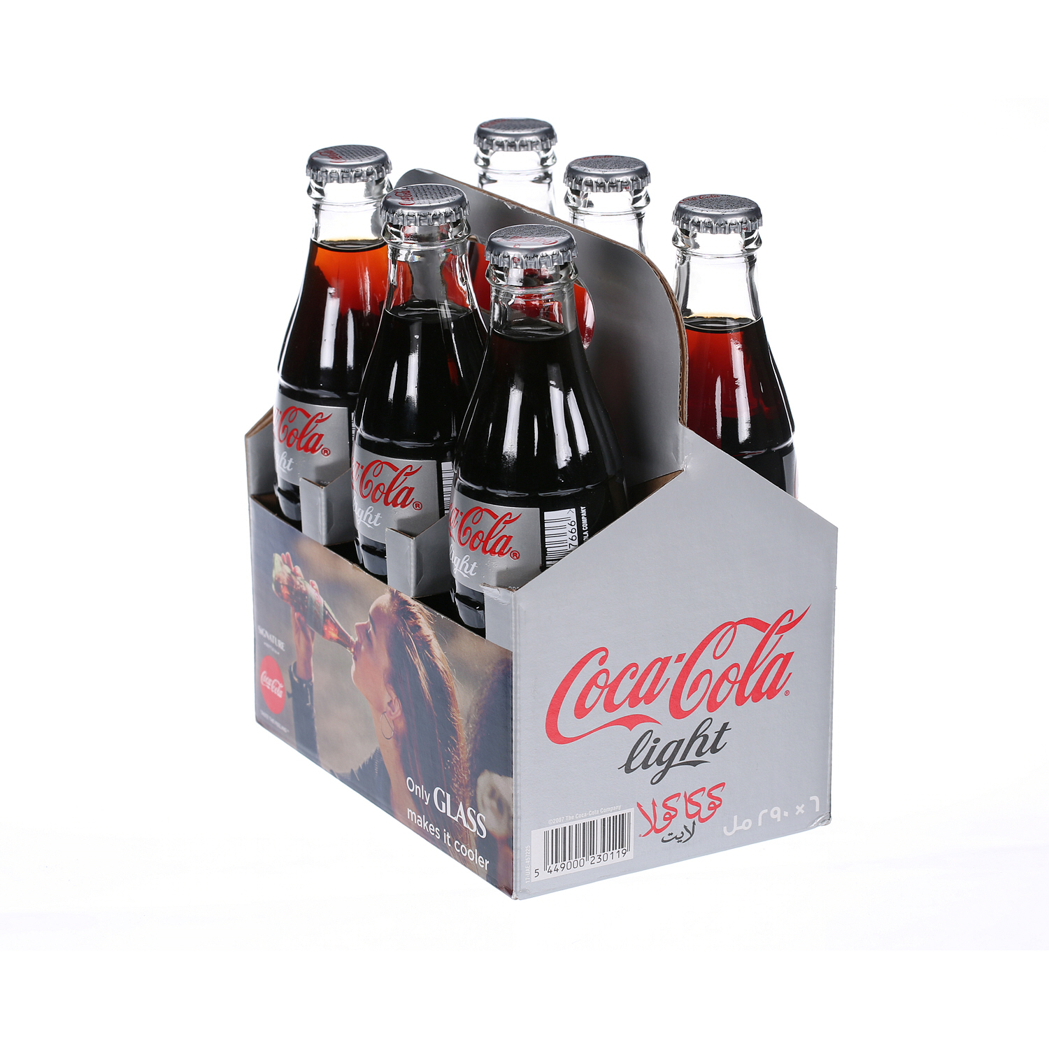 كوكا كولا لايت مشروب غازية عبوة زجاجيه 250 مل × 6 عبوات