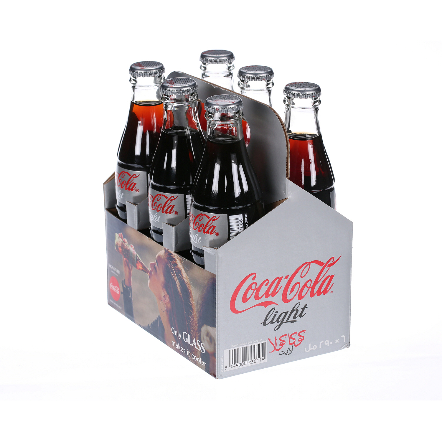 Coca-Cola Light Glass Bottle 250 ml × 6 Pack