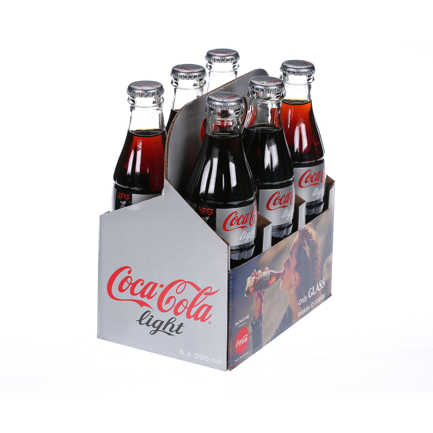 كوكا كولا لايت مشروب غازية عبوة زجاجيه 250 مل × 6 عبوات