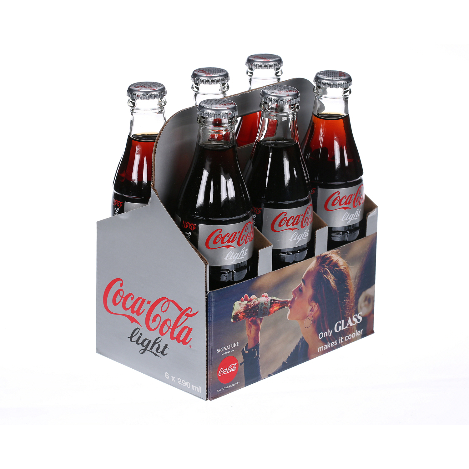 Coca-Cola Light Glass Bottle 250 ml × 6 Pack