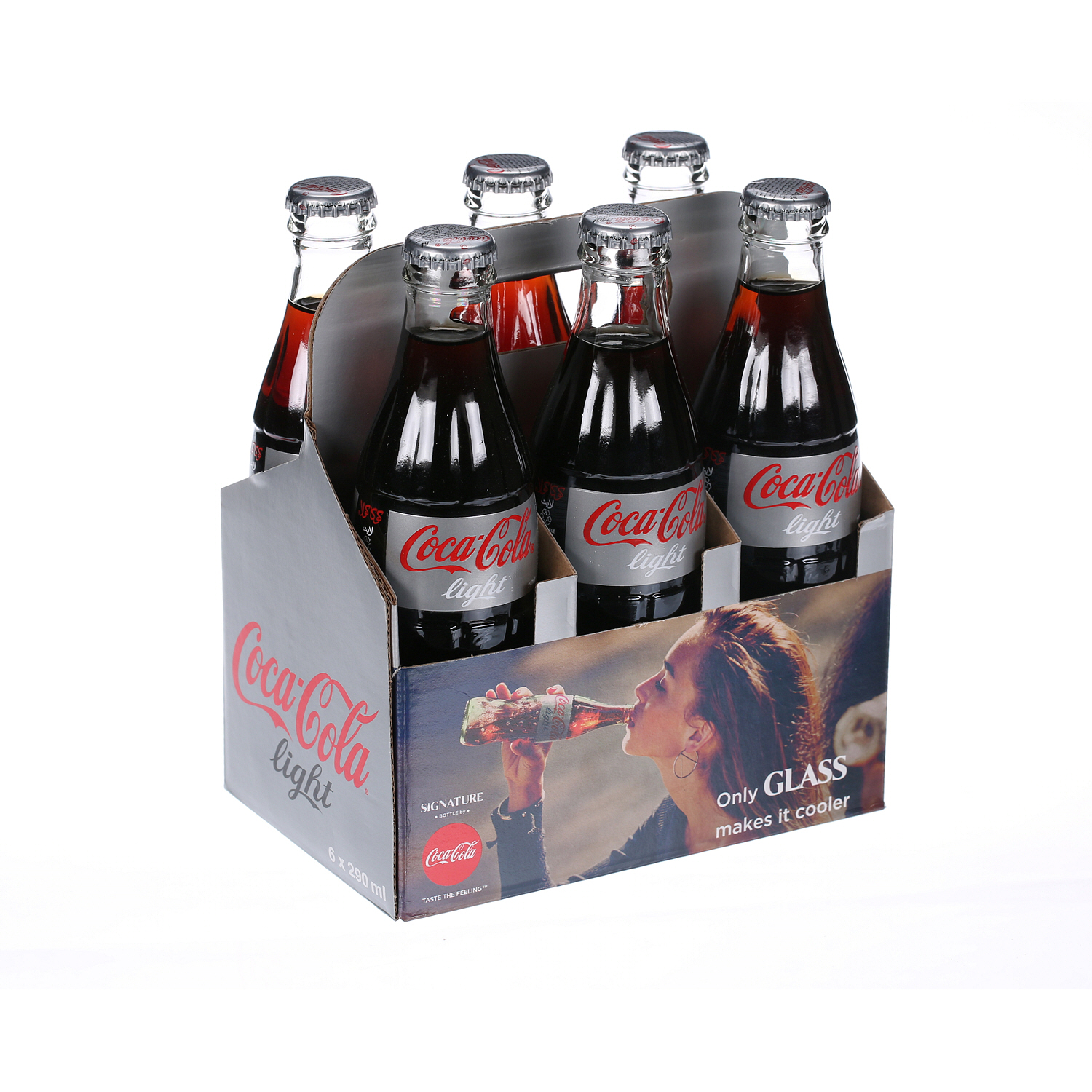 Coca-Cola Light Glass Bottle 250 ml × 6 Pack