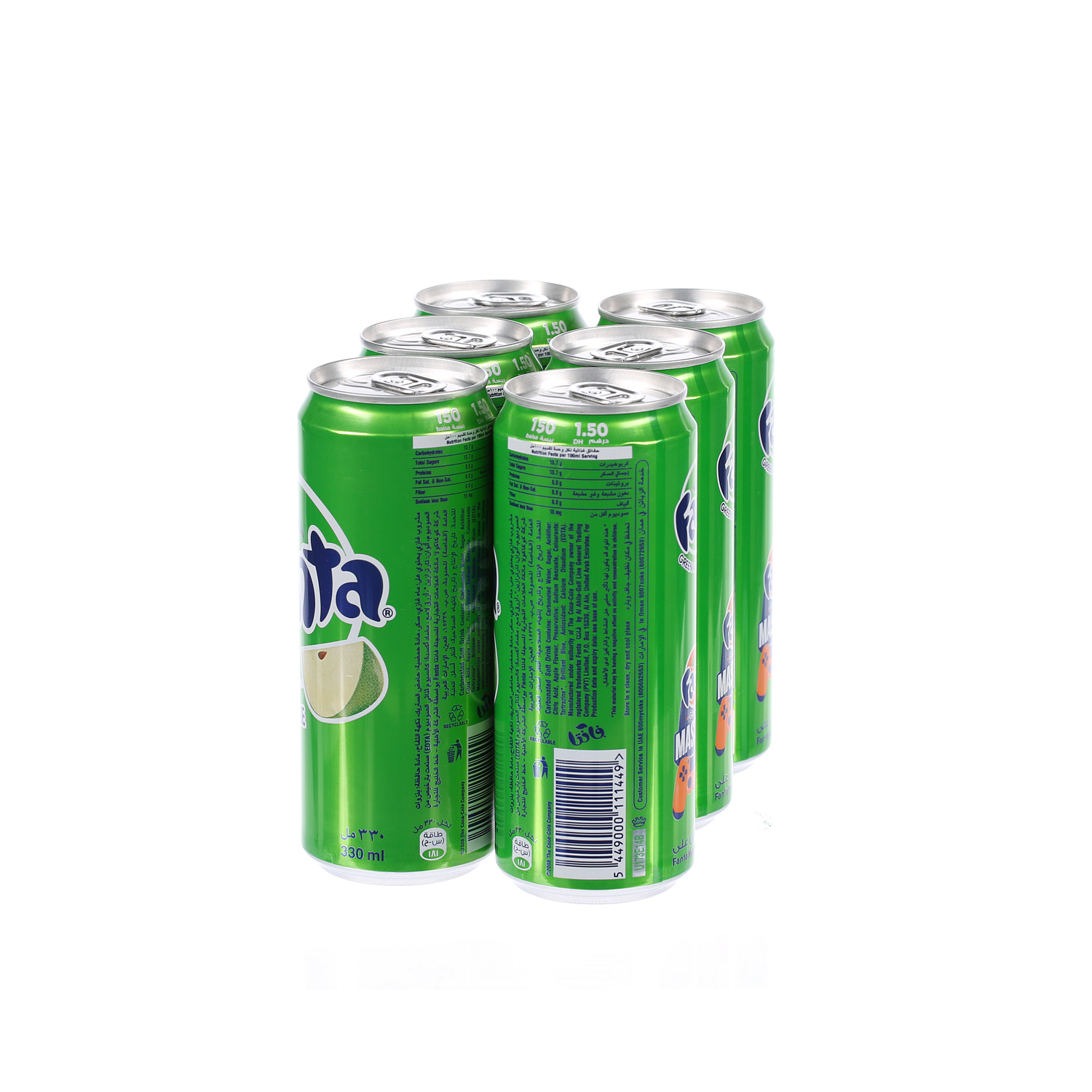 Fanta Apple Can 330ml × 6'S