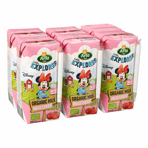 Arla Desney Organic Milk S.Berry 200 ml 6 Pack