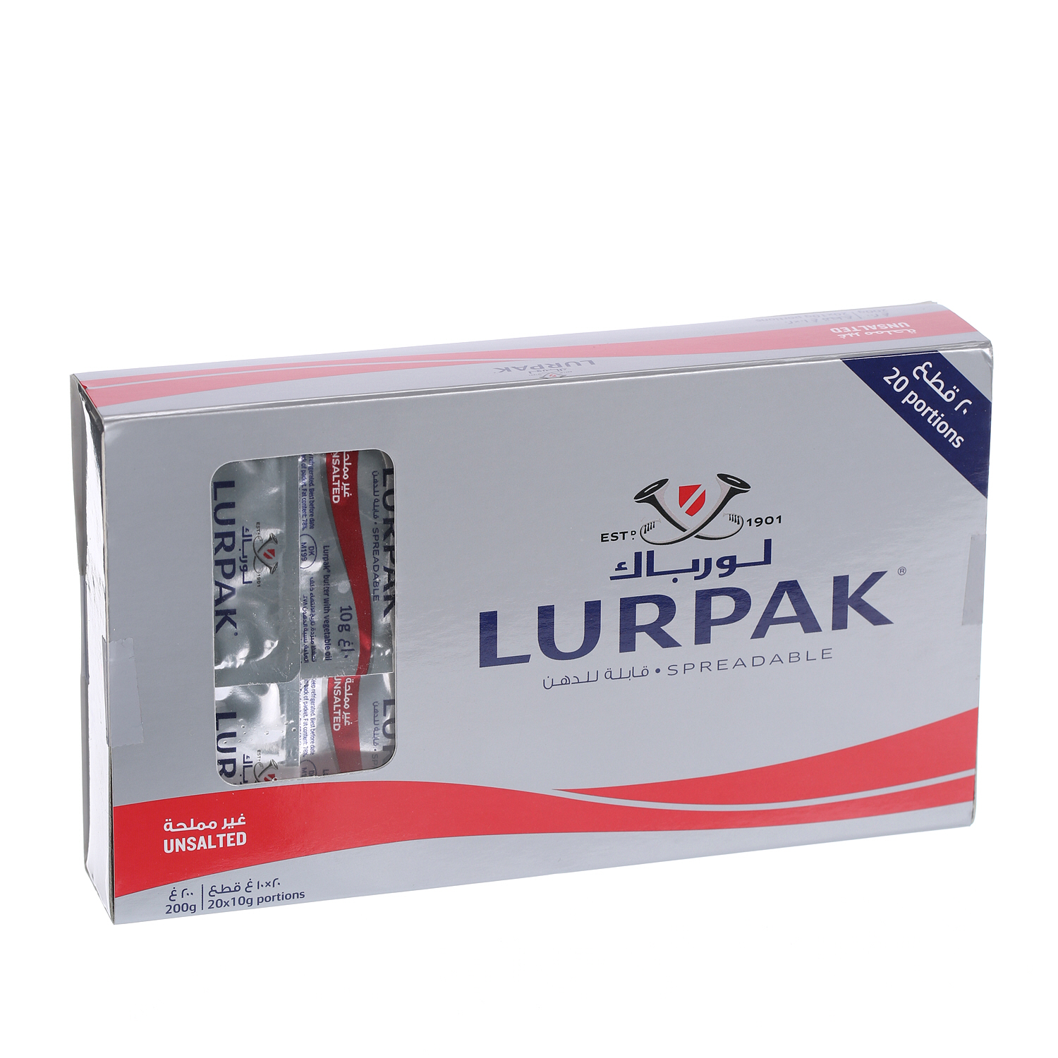 Lurpak Butter Spreadable Unsalted 10 g × 20 Pack