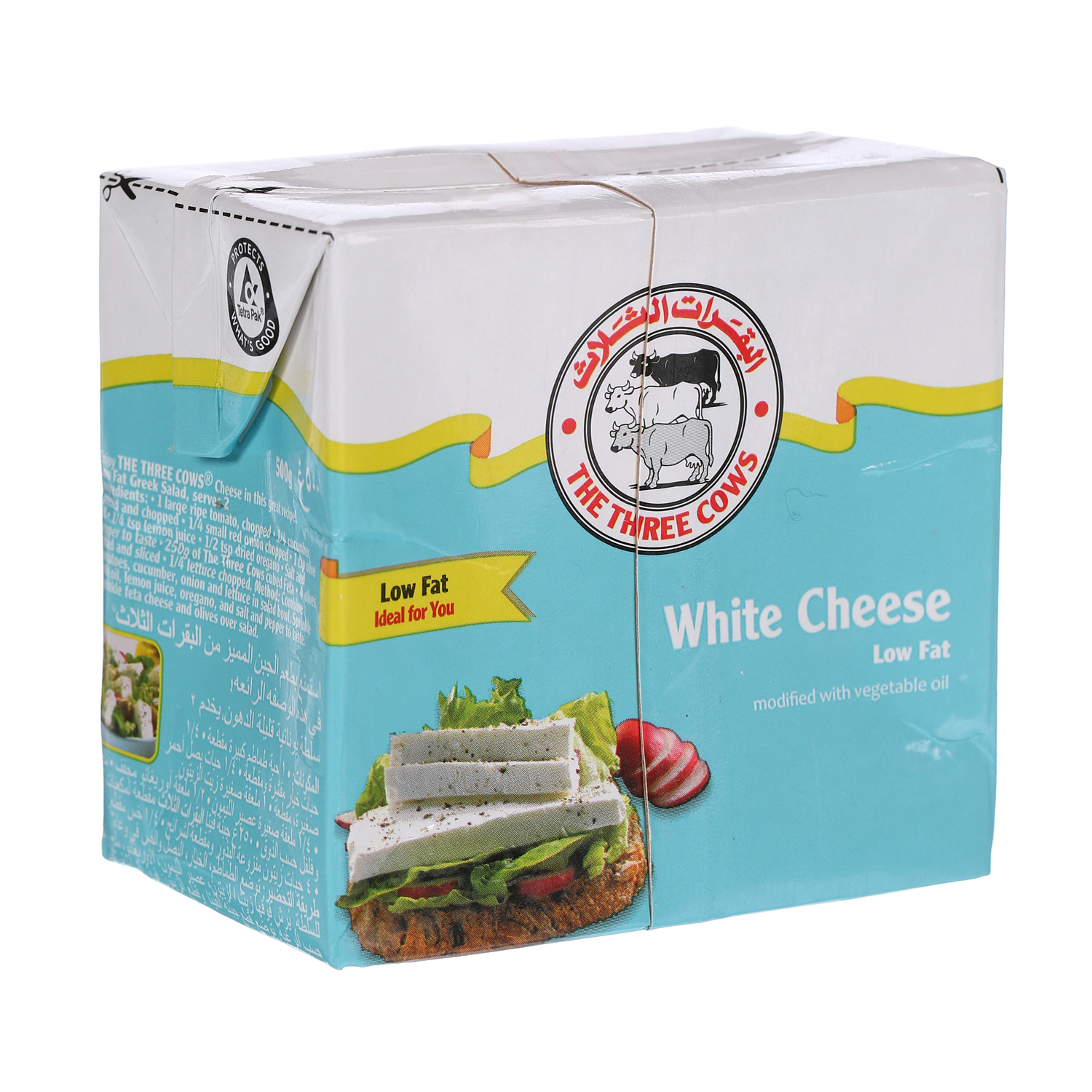 The Three Cows Feta Low Fat Cheese 500 g